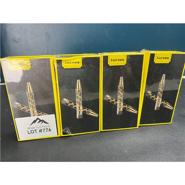 Lot of 4 Glass Pipes for Dry Herbs