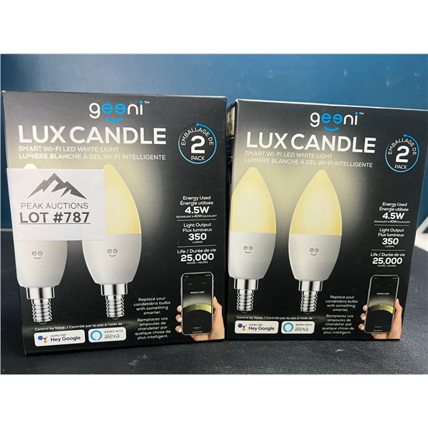 Lot of 2 Packs of Geeni Lux Candle Smart WiFi LED Bulbs