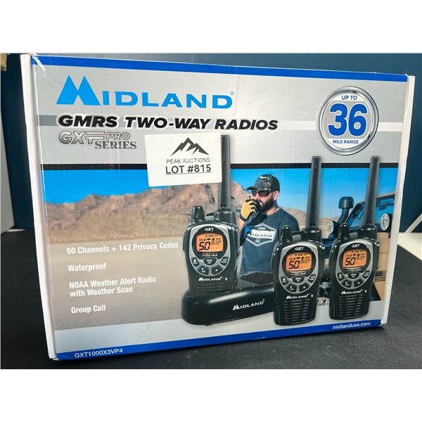 Lot of 1 Midland GMRS Two-Way Radios/Walkie Talkies