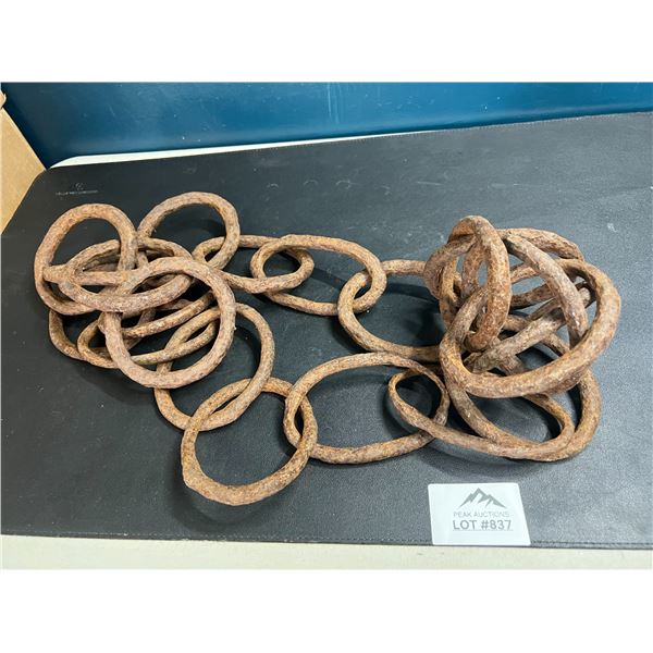 Lot of 1 Hand Forged Iron Chain (*Used)