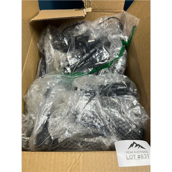 Lot of 1 Box of Assorted Flashlights (*Used)