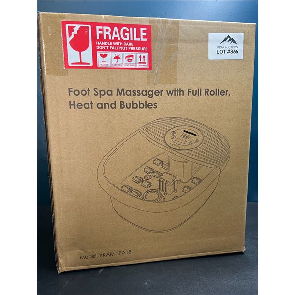 Lot of 1 Foot Spa Massager with Full Rollers, Heat, and Bubbles