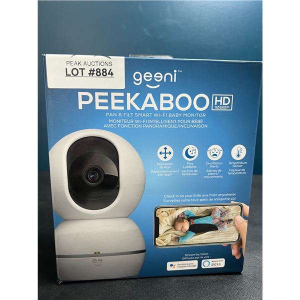 Lot of 1 Geeni Peekaboo Pan & Tilt Wi-Fi Baby Monitor