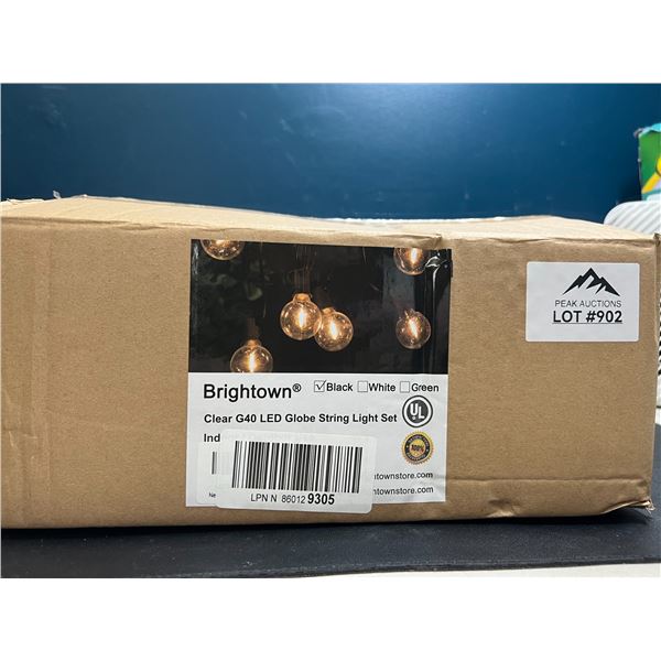 Lot of 1 Brightown LED Globe Outdoor String Light Set