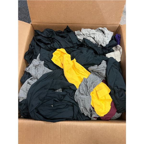 Lot of 1 Giant Box of T-Shirt Rags for Cleaning