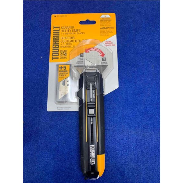 Toughbuilt Scraper Utility Knife plus 5 Universal Blades