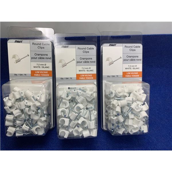 Marr Round Cable Clips (3 x 75)