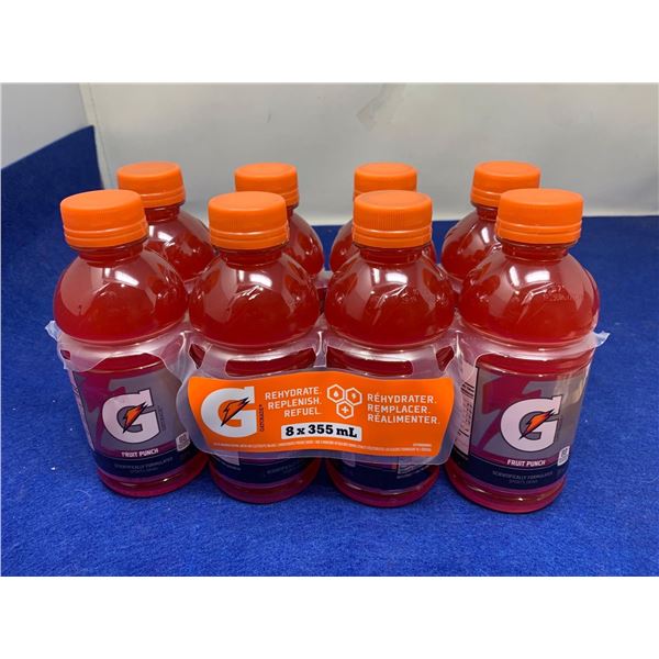 Gatorade Fruit Punch Electrolyte Hydrating Beverage (8 x 355ml)