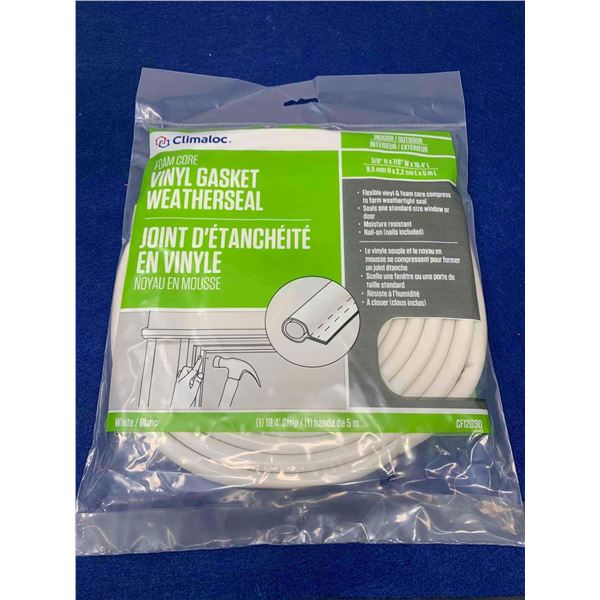 Climaloc Foam Core Vinyl Gasket Weatherseal Indoor/Outdoor