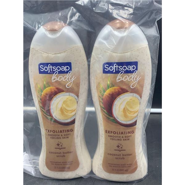 Softsoap Body Wash-Exfoliating Coconut Butter Scrub (2 x 591ml)