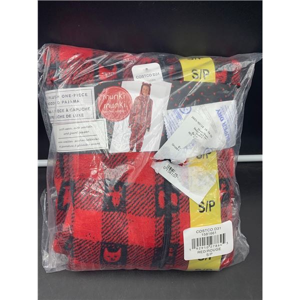 Munki Munki Plush One-Piece Hooded Pajama (s)