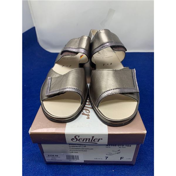 Semler metal Nappa Two Strap sandal (size 9.5)