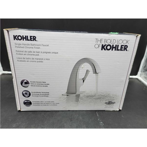 Kohler Single Handle Bathroom Faucet Polished Chrome Finish