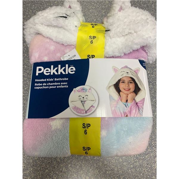 Pekkle Kids Hooded Bathrobe Size S/6