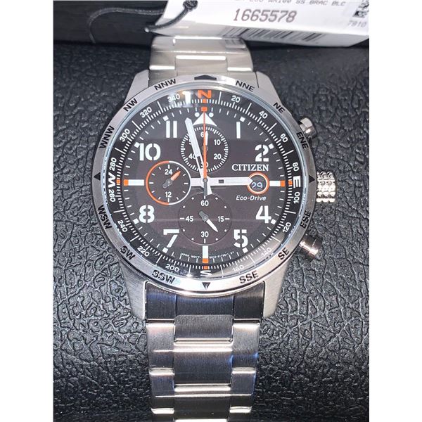 Citizen Mens Eco Drive Date Face Wrist Watch