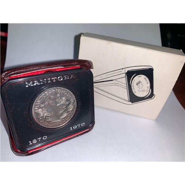 Royal Canadian Mint 1870-1970 Manitoba Cased Dollar coin