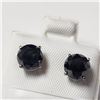Image 3 : 14K White Gold Black Diamond(1.64ct) Earrings (~weight 1.28g), Made in Canada, Appraised Retail $170