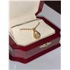 Image 3 : Ladies 10K GP Tear Drop Solitaire Pendant & Chain Gift Set