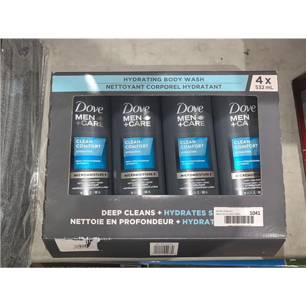 Dove Men+Care Clean Comfort Hydrating Body & Face Wash 4 x 532ml