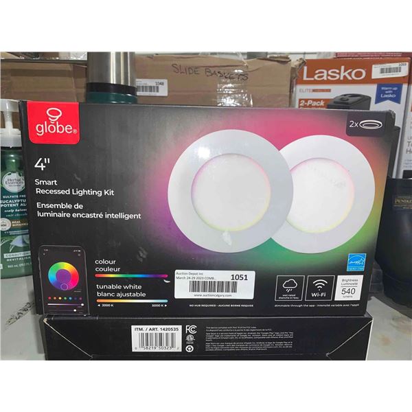 Globe 4" Smart Recessed Lighting Kit Dimmable With App Wifi