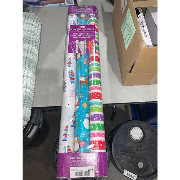 Kirkland Double-Sided Gift Wrap 3 Rolls Total 270 sq/ft