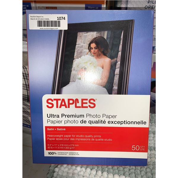 Staples Ultra Premium Photo Paper 8.5"x11" 50Qty