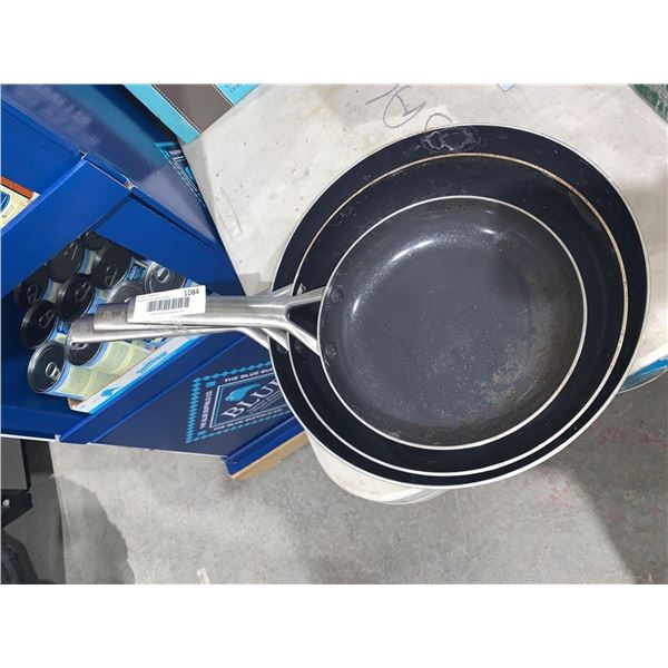 Lot of 3 Blue Diamond Non-Stick Frying Pan Set