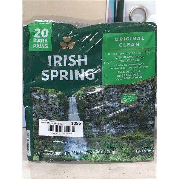 Irish Spring Original Clean 20 bars Deodorant Soap