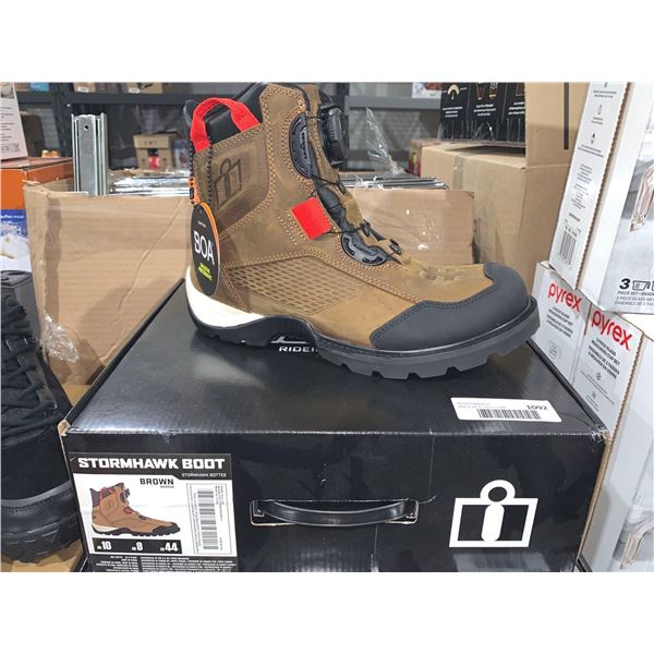 ICON Stormhawk Motorcyclist Boot Brown Size 10