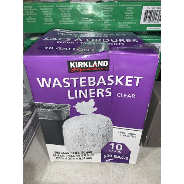 Kirkland Waste Basket Liners Clear 10 Gal 500 bags