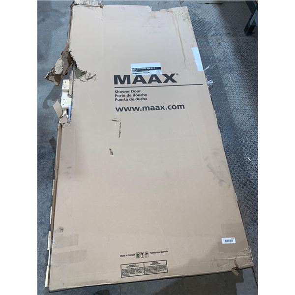 Maax Aura 8mm Shower Door 55-5 Chrome Frame Clear Glass