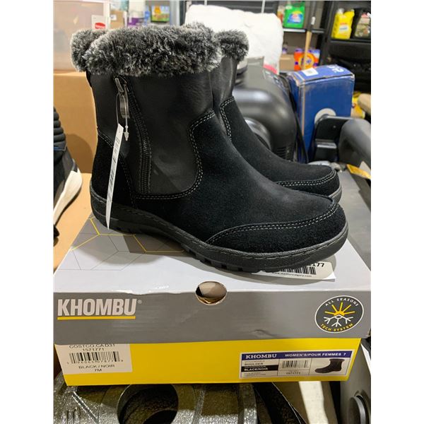 Khombu Ladies Size 7 Black Boots