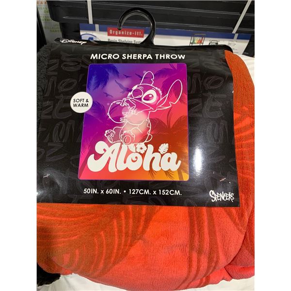 Micro Sherpa Throw Stitch Aloha 50" x 60"