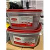 Image 1 : Lot of 2 Rubbermaid Easy Find Lid System, 2.5 Gallon Storage totes