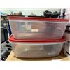 Image 2 : Lot of 2 Rubbermaid Easy Find Lid System, 2.5 Gallon Storage totes