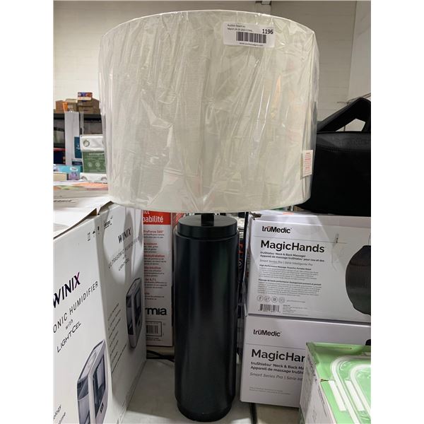 Black Ceramic  Accent Lamp with Beige Lampshade