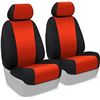 Image 1 : Set of 2 - Coverking Custom Fit Front 50/50 Bucket Seat Cover - Neoprene (Red with Black Sides)