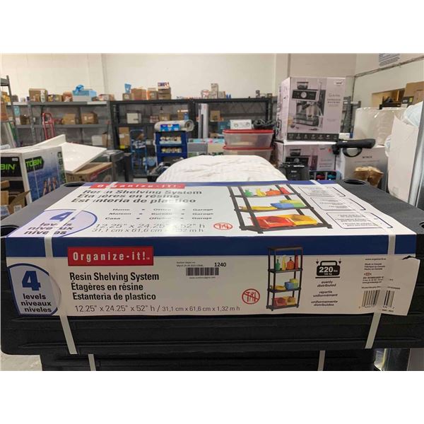 Organize-It! Resin Shelf System 12.25"x24.25"x52"h 4 levels