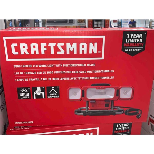 Craftsman 3000 Lumens LED Work Light w/ Multidirectional Heads