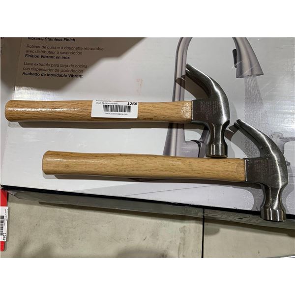 Lot of 2 WorkPro 16oz Claw Hammer