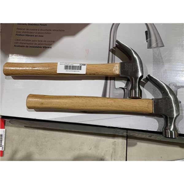 Lot of 2 WorkPro 16oz Claw Hammer