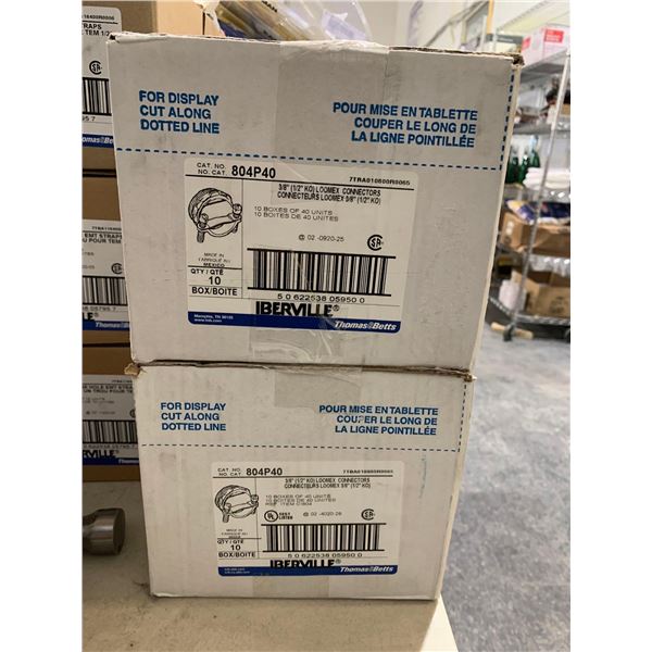 Iberville 3/8" (1/2"KO) Loomex Cable Connector and Fittngs - 2x(10x40)