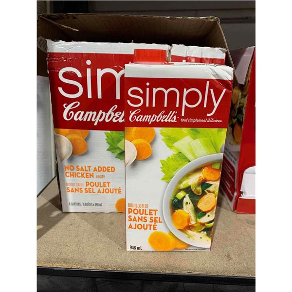 Simply Campbells Chicken Broth 6x946ml