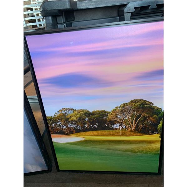Framed Canvas Artwork Purple Skies - 31x42 inch