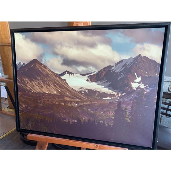 Framed Canvas Artwork Mountain Range- 33x42 inch