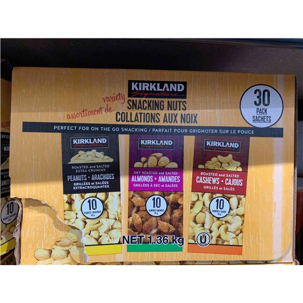Kirkland Variety Snacking Nuts 30 packs x 45g