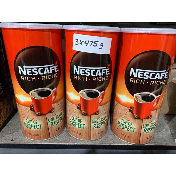 Lot of 3 Nescafe Instant Coffee 3x475g