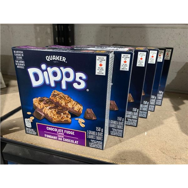 Quaker Dips Chocolate Fudge Snack Bars 6x150g Packages