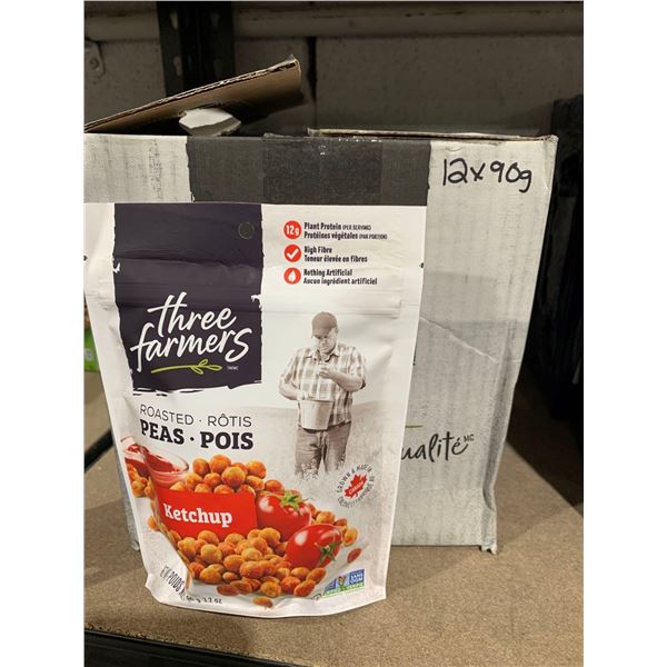 Three Farmers Ketchup Roasted Peas - 12x90g