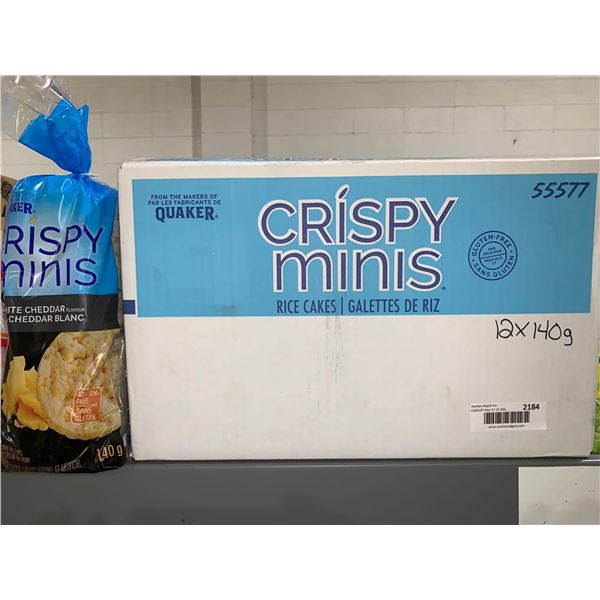 Quaker Crispy Minis Rice Cakes White Cheddar Flavor 12x140g